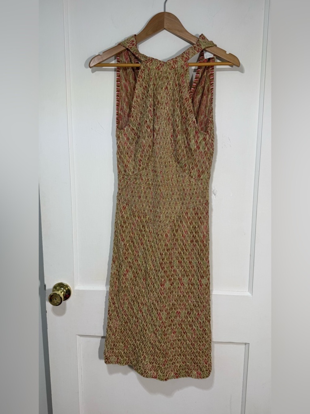 Missoni Olive & Rust Patterned Knit Maxi Dress